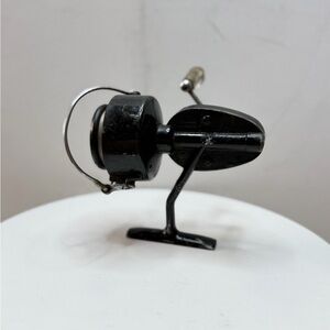 Vintage Black Metal Fishing Reel Display